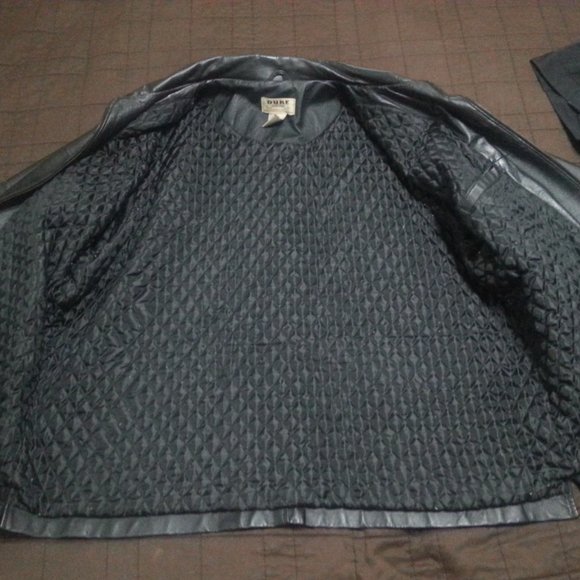 Vintage Leather Jacket Men's XL Black Motorcycle Biker Bomber Aviator - Picture 10 of 13